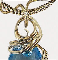 Wire wrapped around pendant